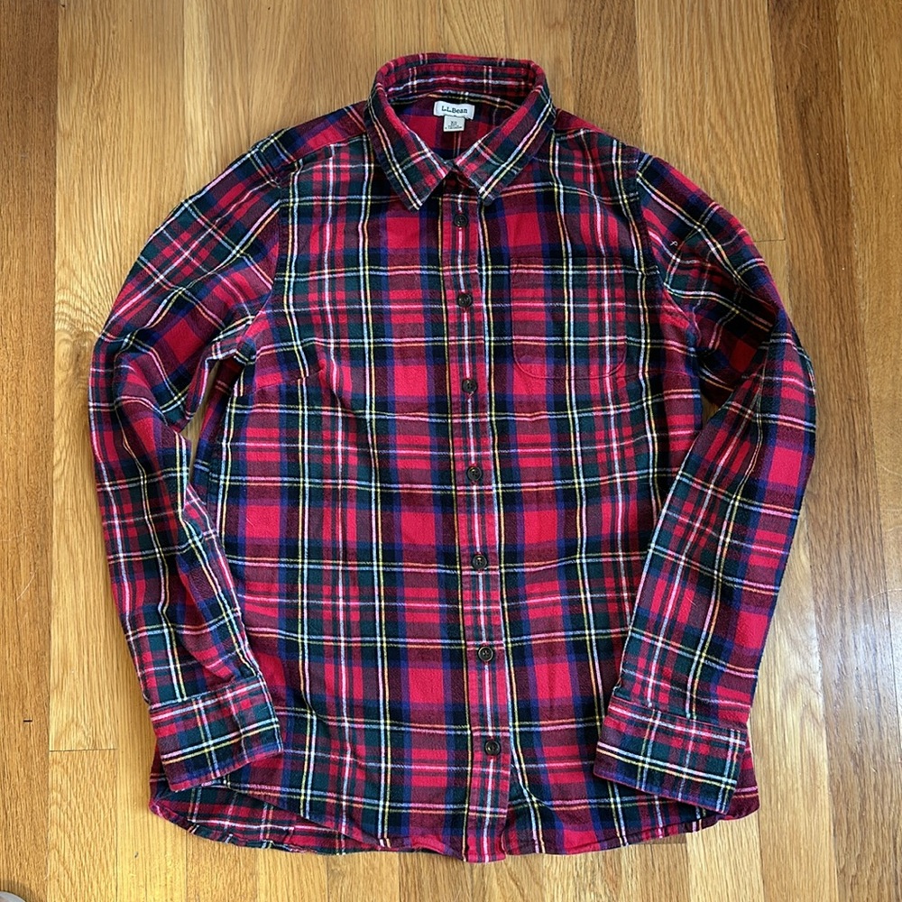 Women’s L.L. Bean Flannel, Button Down Shirt, Size XS, Excellent Condition!